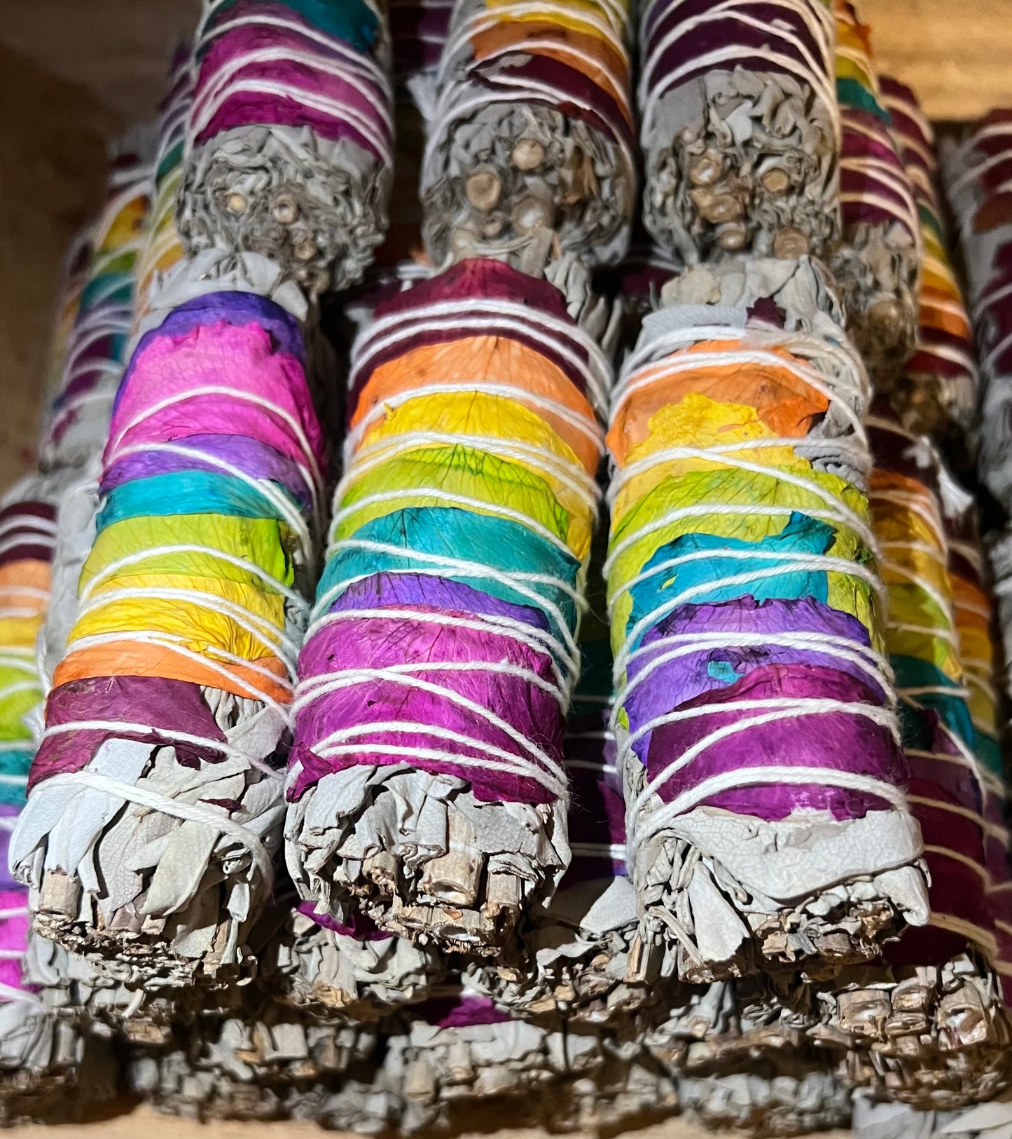 Chakra Rose + Sage Smudge Stick