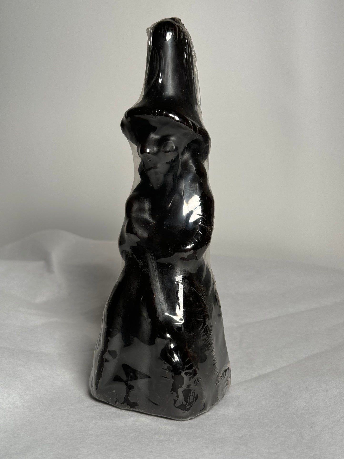 Witch with Her Broom Black Candle