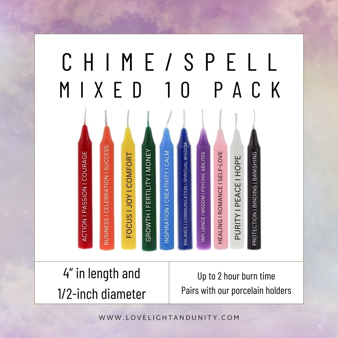 Chime Candle Mixed Colored 10pk