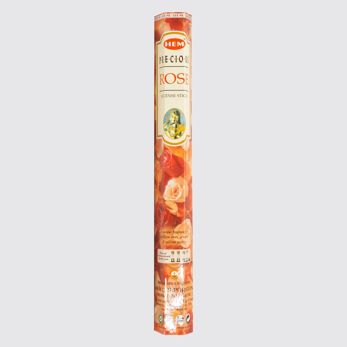 Rose Hexagon Hem Incense 20 count