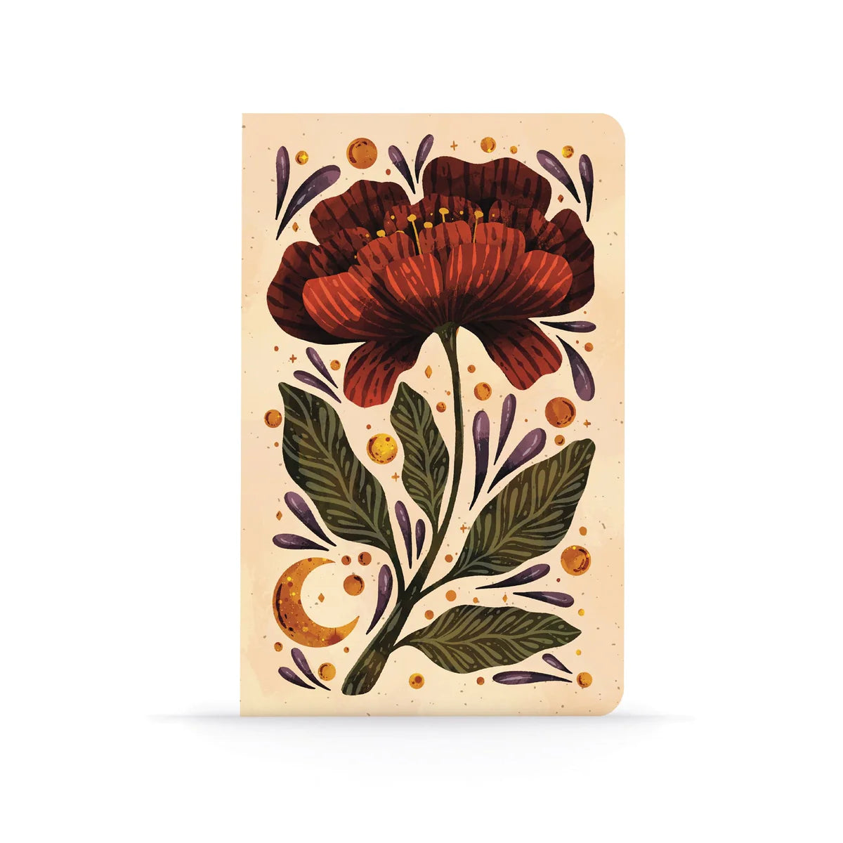 Burgundy Bloom Classic Layflat Lined Notebook