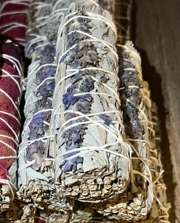 Purple Sinuata + White Sage Smudge Stick