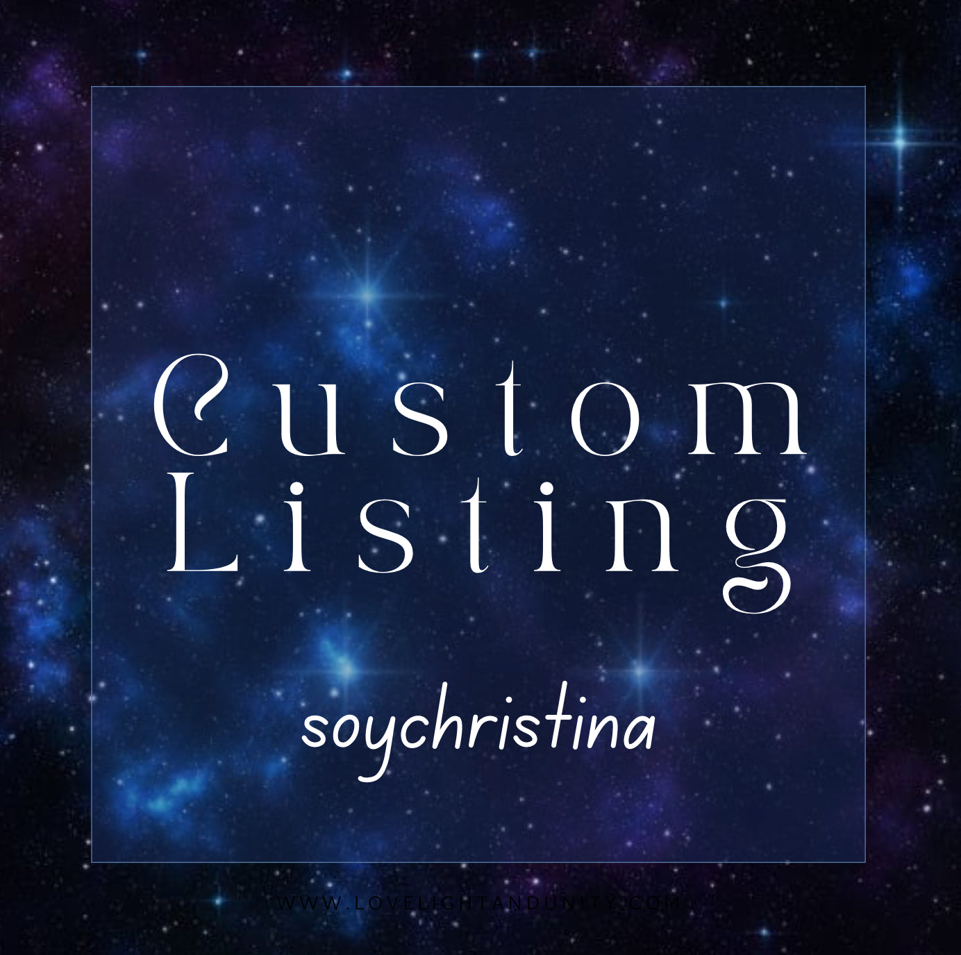 Custom listing for soychristina