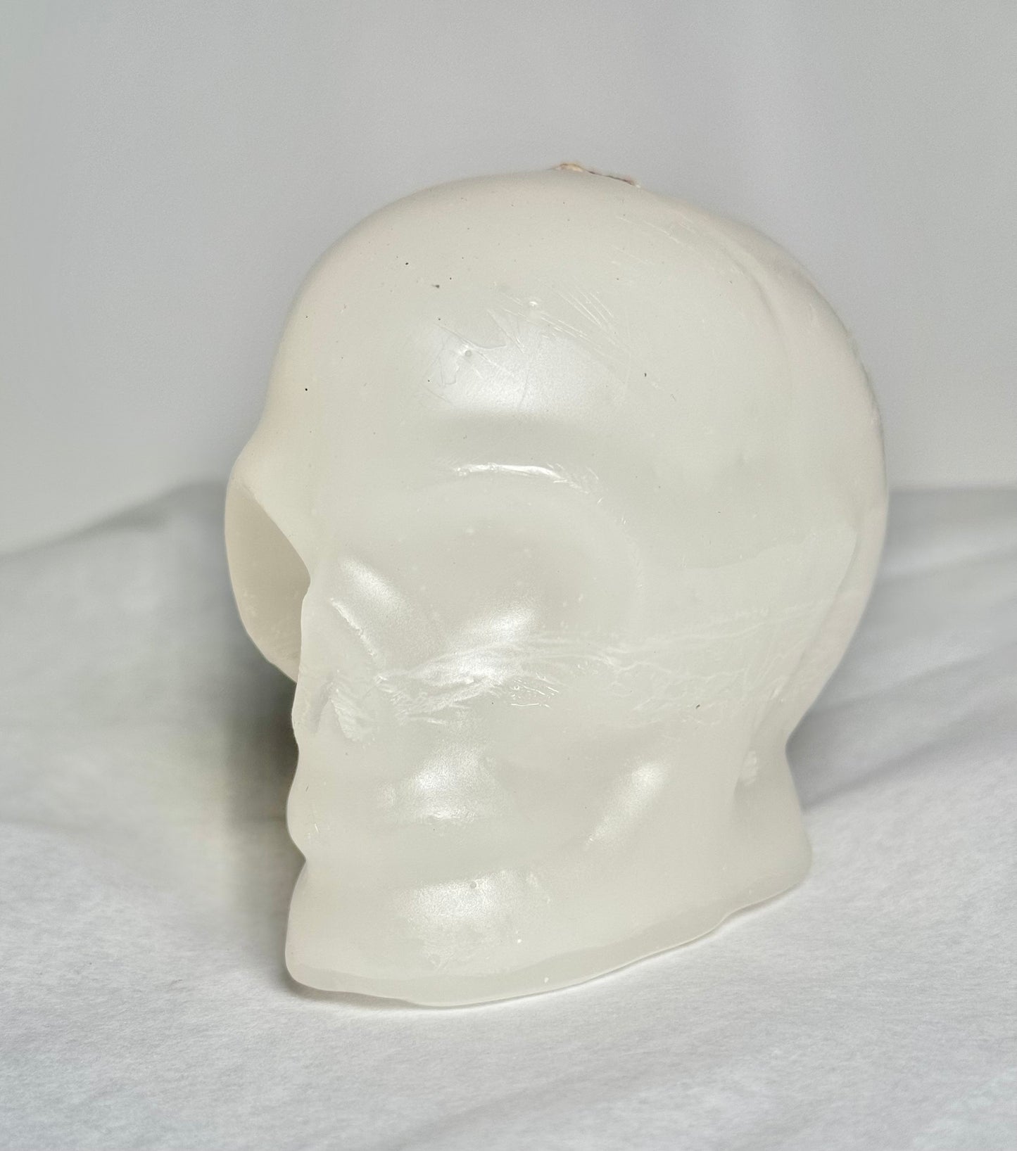 White Skull Candle
