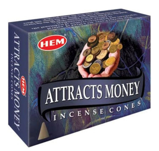 Attracts Money Hem Incense Cones 10 count