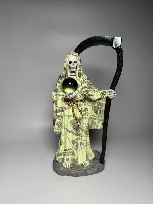 Money Santa Muerte Solid Statue