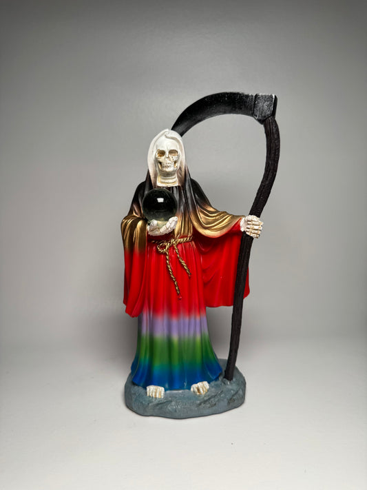 Multicolor Santa Muerte Solid Statue