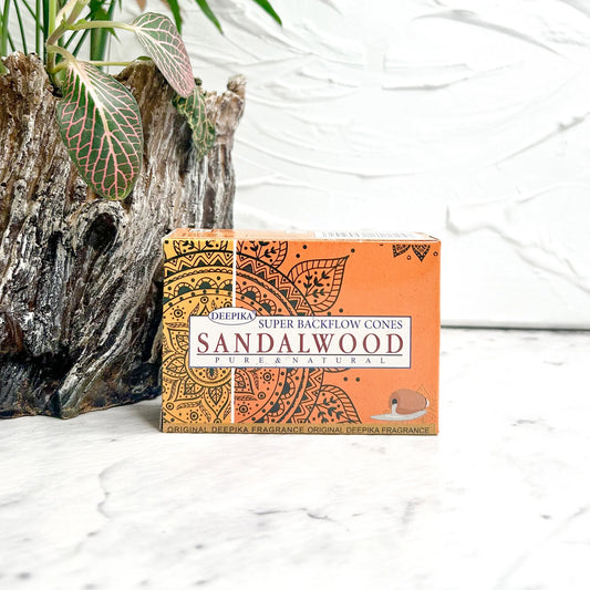 Sandalwood Deepika Backflow Cones 10 count